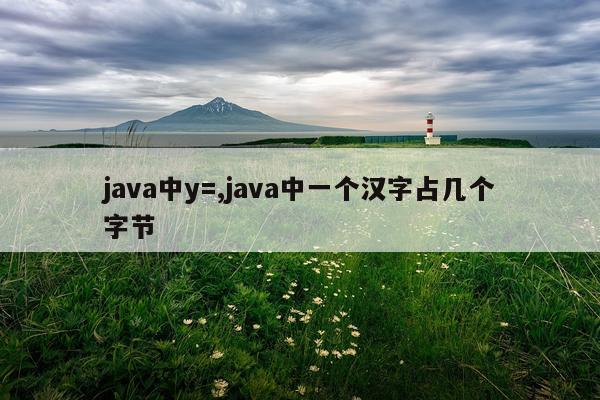 java中y=,java中一个汉字占几个字节