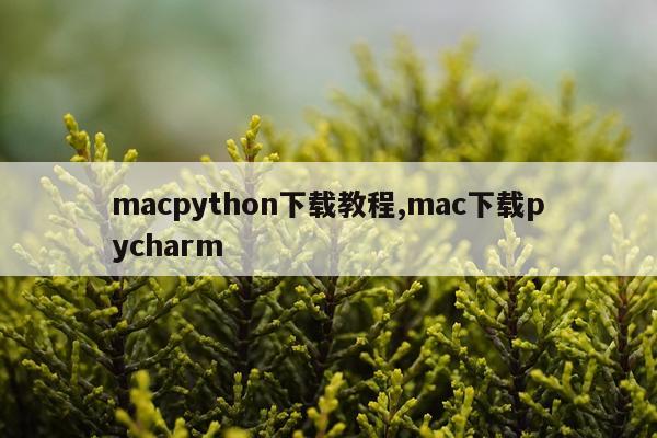 macpython下载教程,mac下载pycharm