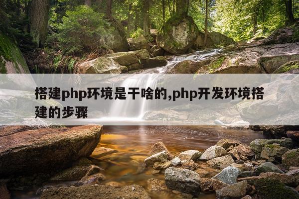 搭建php环境是干啥的,php开发环境搭建的步骤