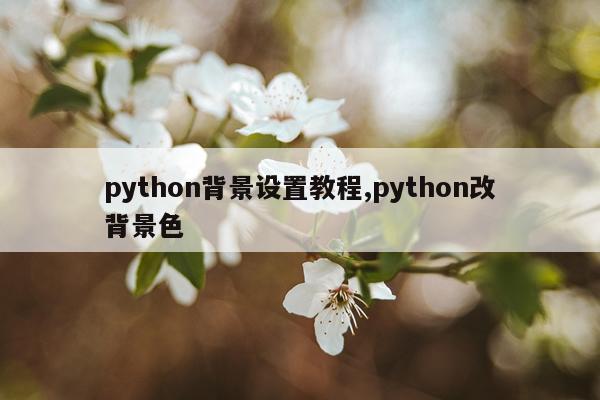 python背景设置教程,python改背景色