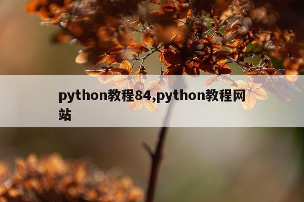 python教程84,python教程网站