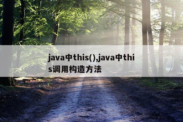 java中this(),java中this调用构造方法