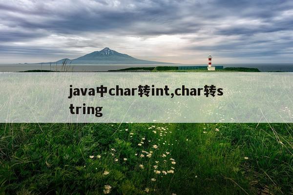 java中char转int,char转string