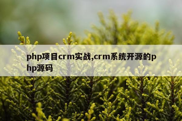 php项目crm实战,crm系统开源的php源码