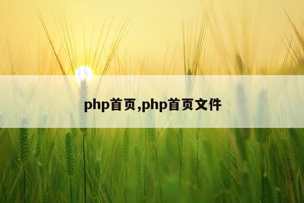 php首页,php首页文件