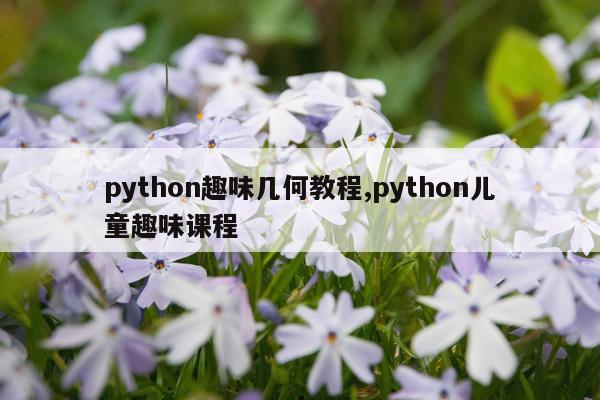 python趣味几何教程,python儿童趣味课程