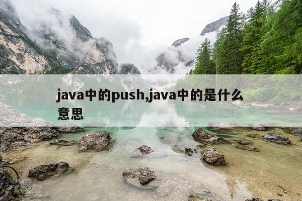 java中的push,java中的是什么意思
