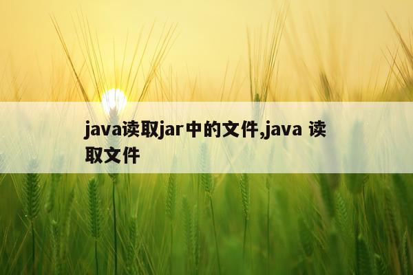 java读取jar中的文件,java 读取文件