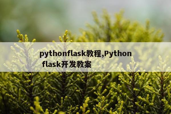 pythonflask教程,Python flask开发教案