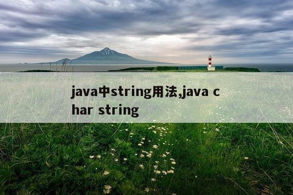 java中string用法,java char string