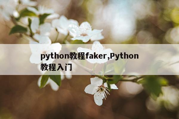 python教程faker,Python教程入门