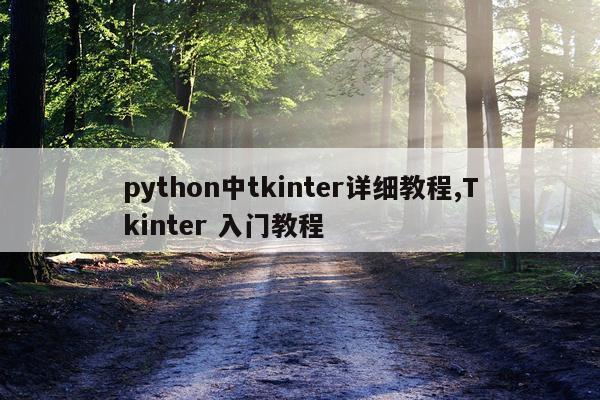 python中tkinter详细教程,Tkinter 入门教程
