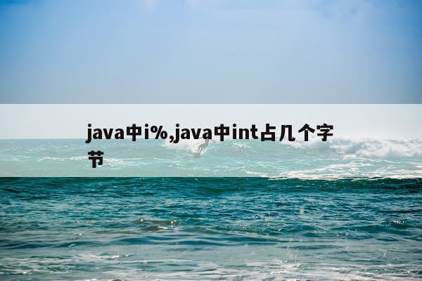 java中i%,java中int占几个字节