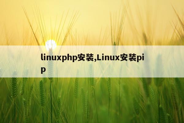 linuxphp安装,Linux安装pip