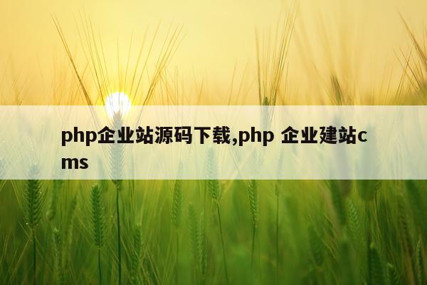 php企业站源码下载,php 企业建站cms