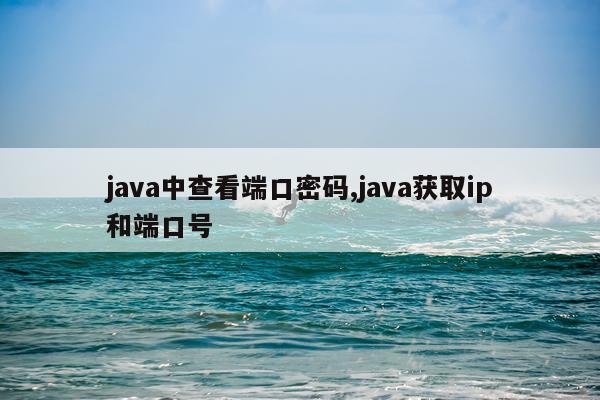 java中查看端口密码,java获取ip和端口号