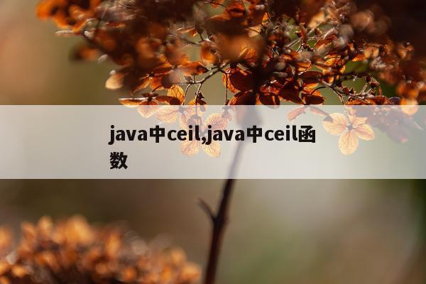 java中ceil,java中ceil函数
