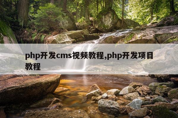 php开发cms视频教程,php开发项目教程