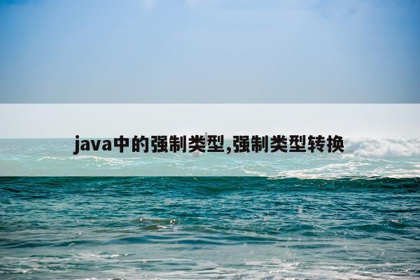 java中的强制类型,强制类型转换