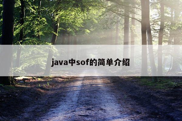 java中sof的简单介绍