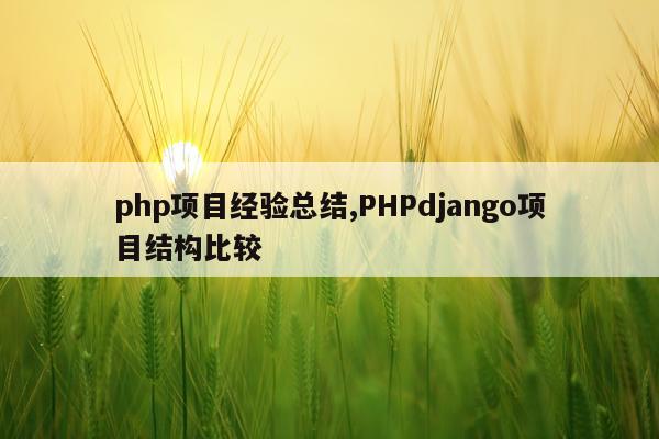 php项目经验总结,PHPdjango项目结构比较