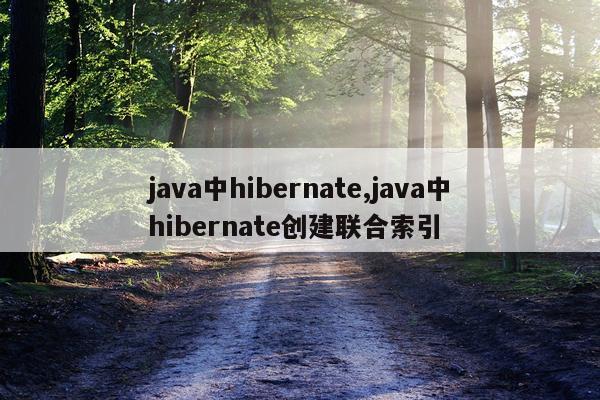 java中hibernate,java中hibernate创建联合索引