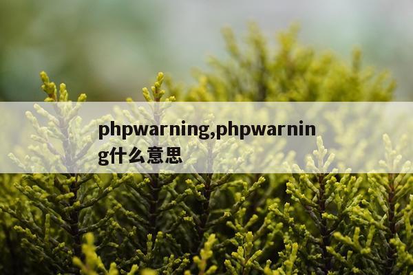 phpwarning,phpwarning什么意思