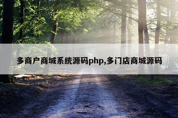 多商户商城系统源码php,多门店商城源码