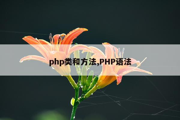 php类和方法,PHP语法