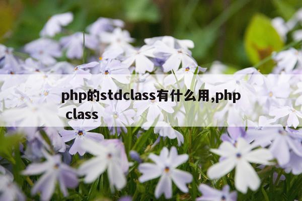 php的stdclass有什么用,php class