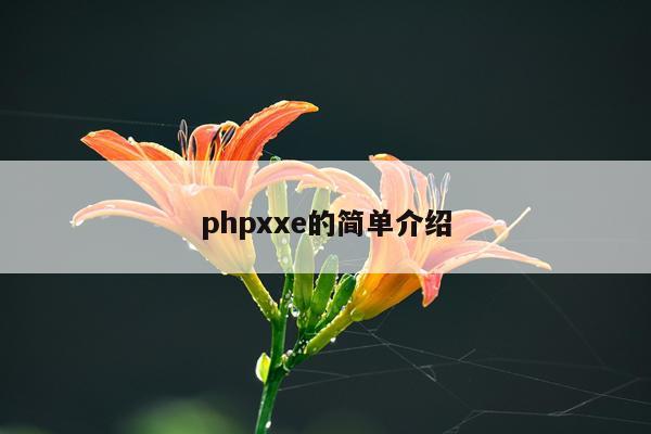phpxxe的简单介绍