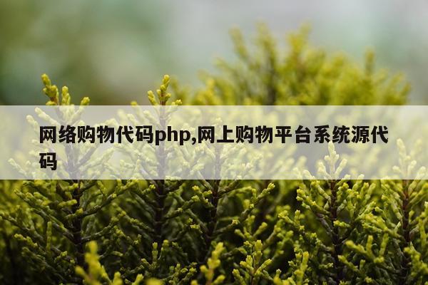 网络购物代码php,网上购物平台系统源代码