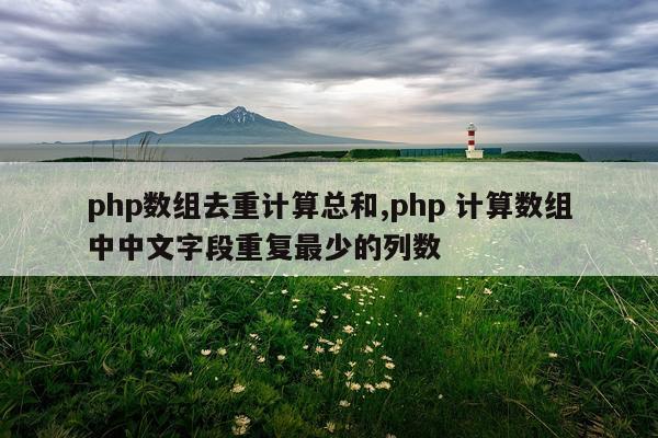 php数组去重计算总和,php 计算数组中中文字段重复最少的列数