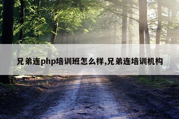 兄弟连php培训班怎么样,兄弟连培训机构