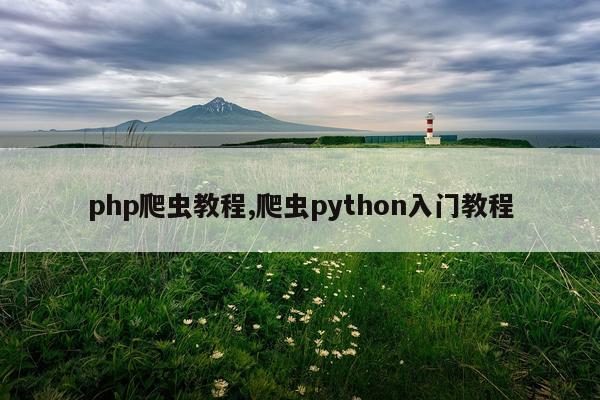 php爬虫教程,爬虫python入门教程