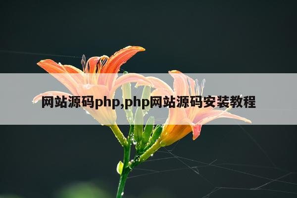 网站源码php,php网站源码安装教程