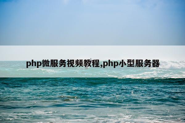 php微服务视频教程,php小型服务器