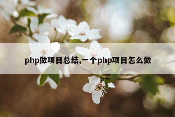 php做项目总结,一个php项目怎么做