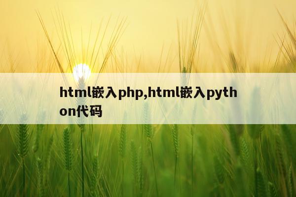 html嵌入php,html嵌入python代码
