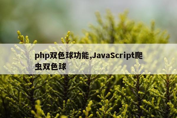php双色球功能,JavaScript爬虫双色球