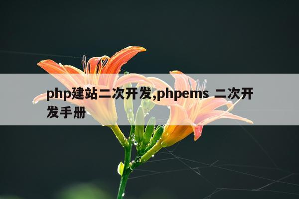 php建站二次开发,phpems 二次开发手册