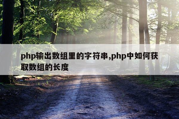 php输出数组里的字符串,php中如何获取数组的长度