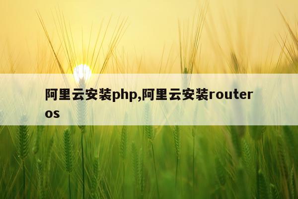 阿里云安装php,阿里云安装routeros