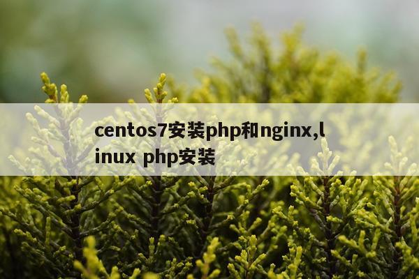 centos7安装php和nginx,linux php安装
