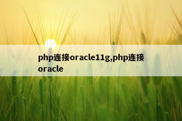 php连接oracle11g,php连接oracle