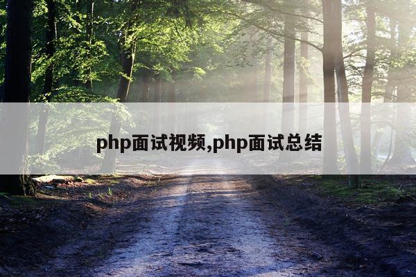 php面试视频,php面试总结