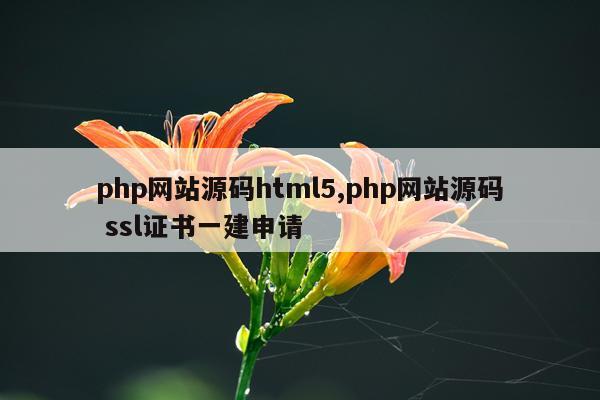 php网站源码html5,php网站源码 ssl证书一建申请