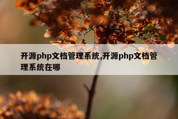 开源php文档管理系统,开源php文档管理系统在哪