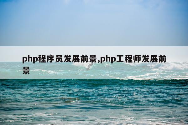 php程序员发展前景,php工程师发展前景