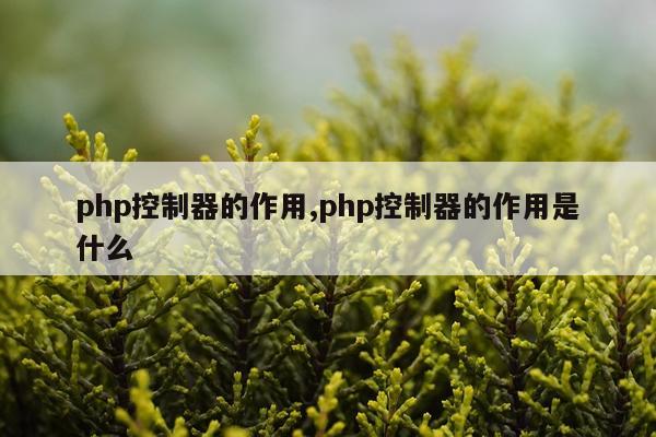 php控制器的作用,php控制器的作用是什么